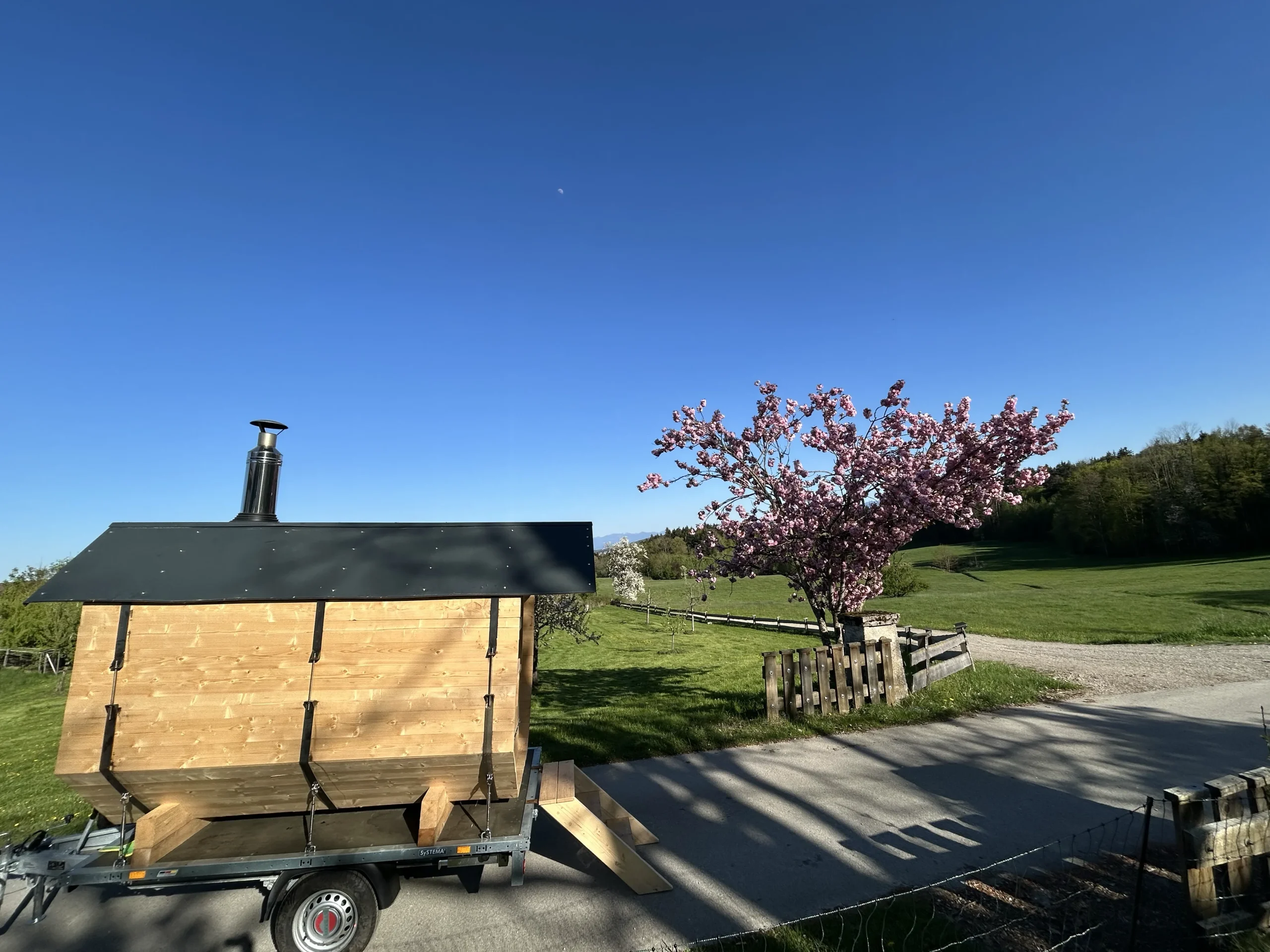 Mobile Sauna auf dem Anhänger